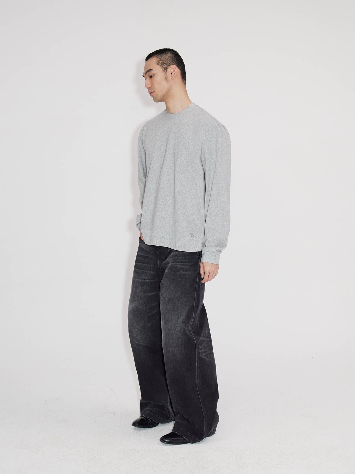Asymmetrical Flap Jeans