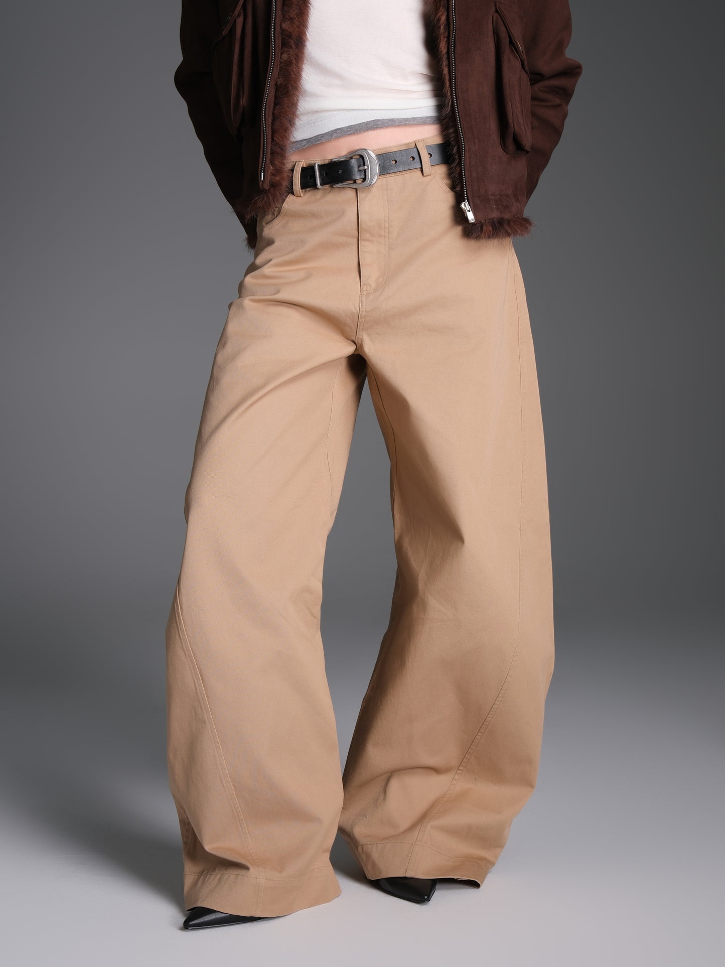 Wide leg casual pants