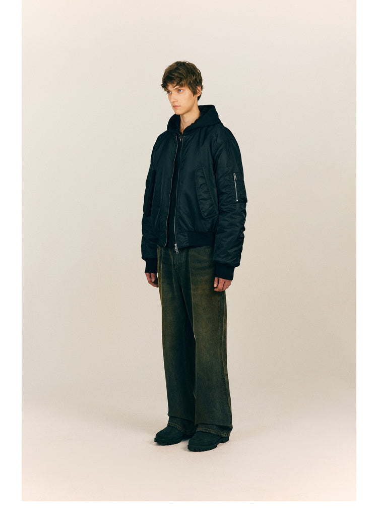 Faux Two-Piece Bomber Jacket