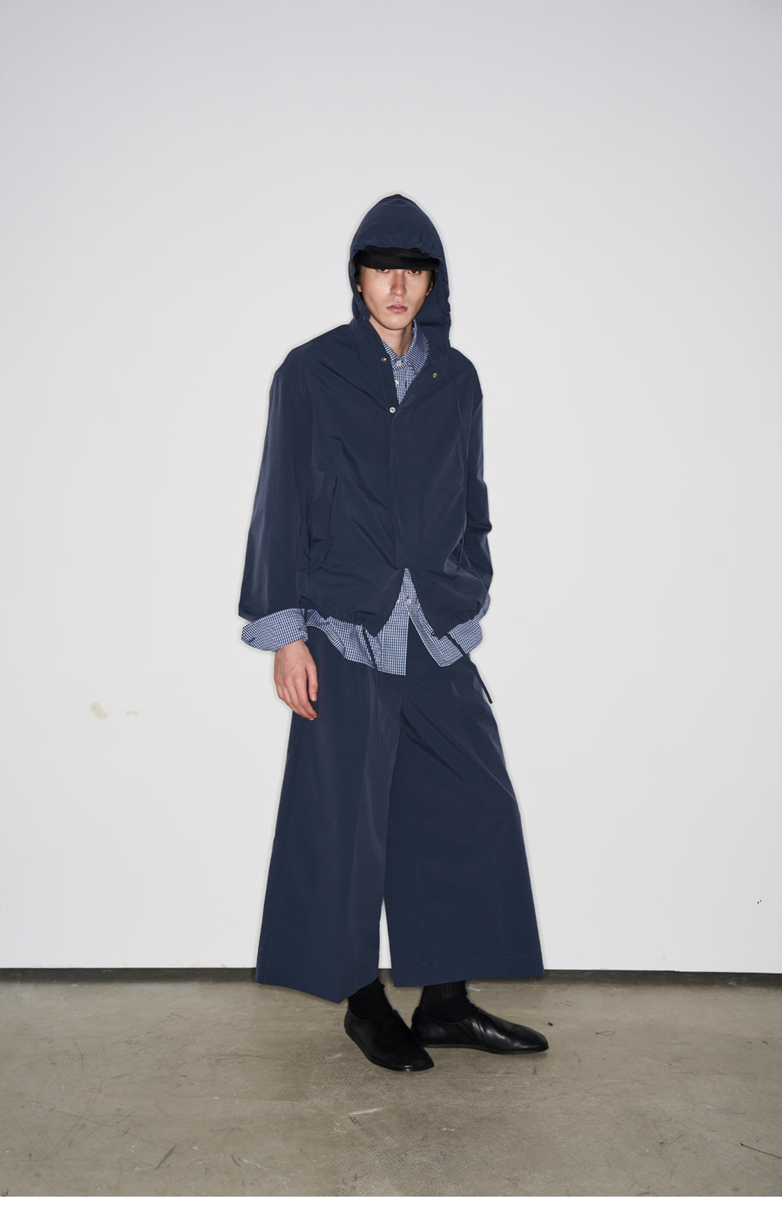 Metal Snap Button Coach Jacket with Hood