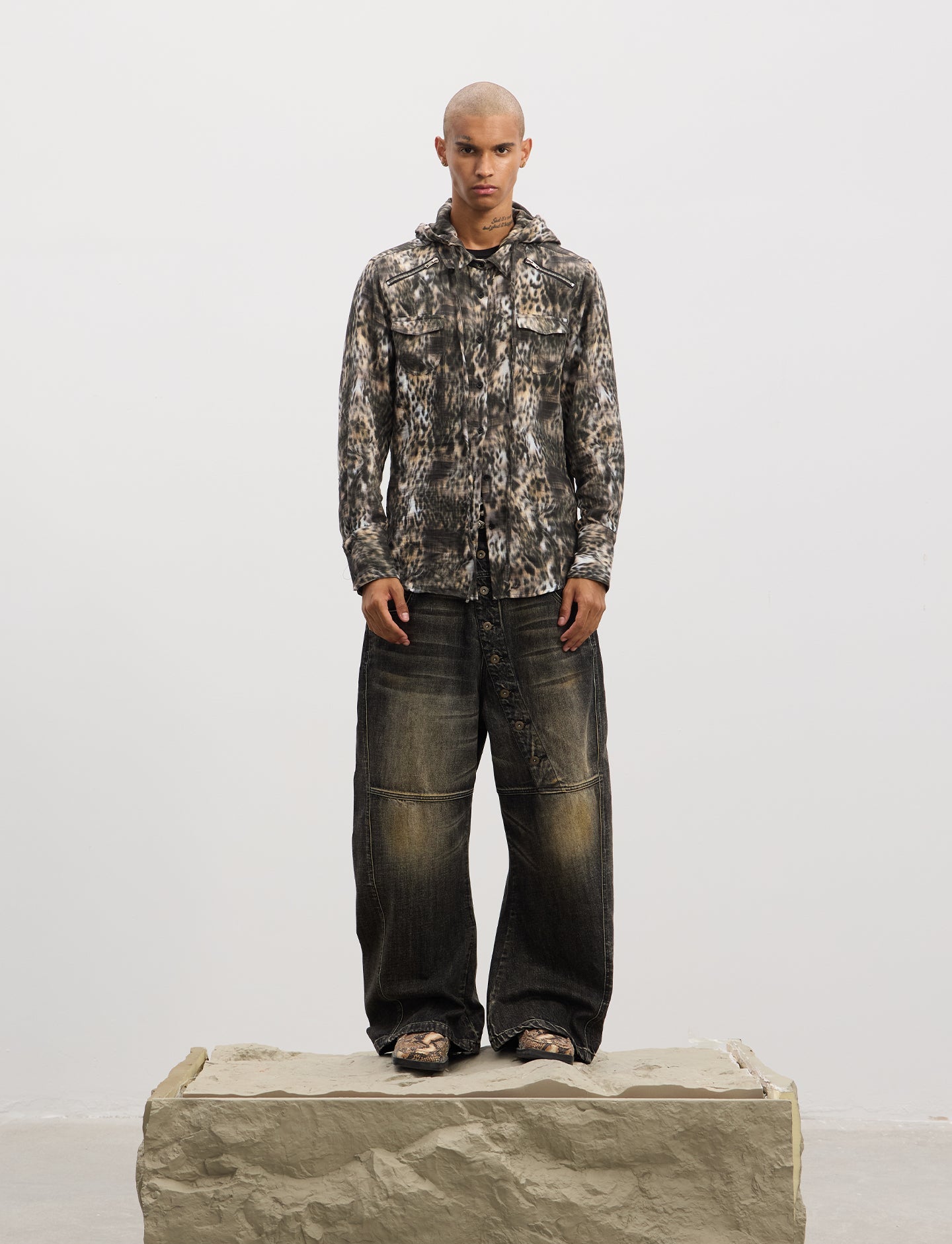 Heavy-Duty Distressed Jeans