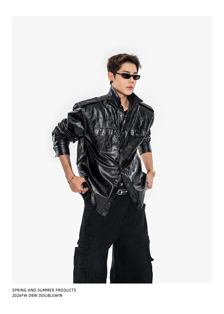 Shiny Wrinkle-Resistant Jacket