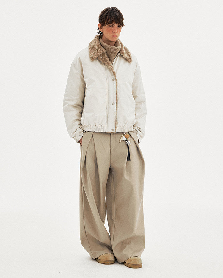 Premium Lambswool Collar Cotton Jacket