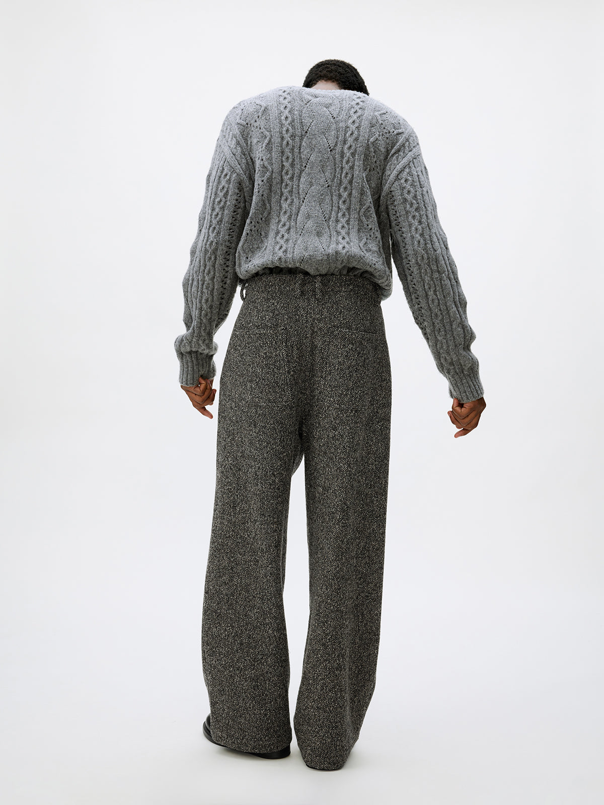 Tweed Loose Casual Pants