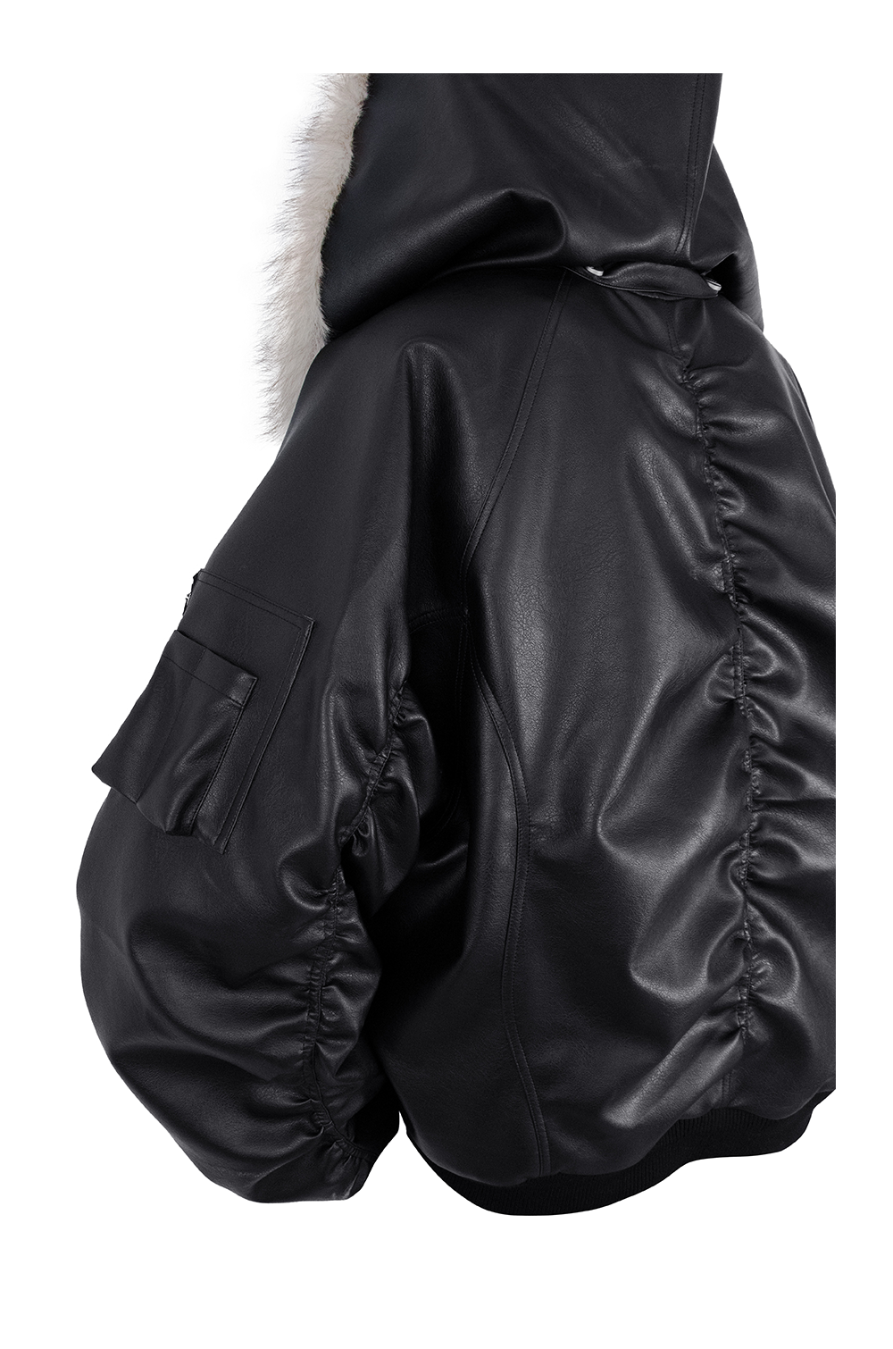 Detachable Scarf Bomber Jacket