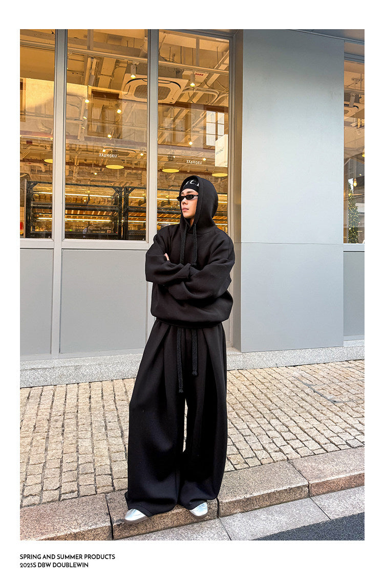 Loose-Fit Hooded Sweatshirt Set