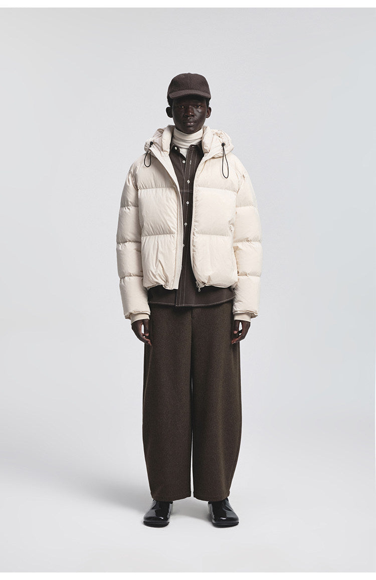 Waterproof Nylon Hooded Down Jacket