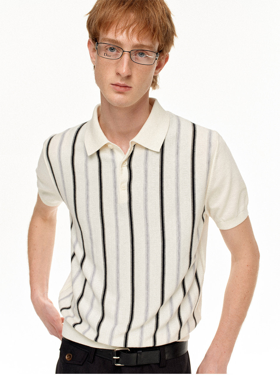 Striped Casual Polo Shirt