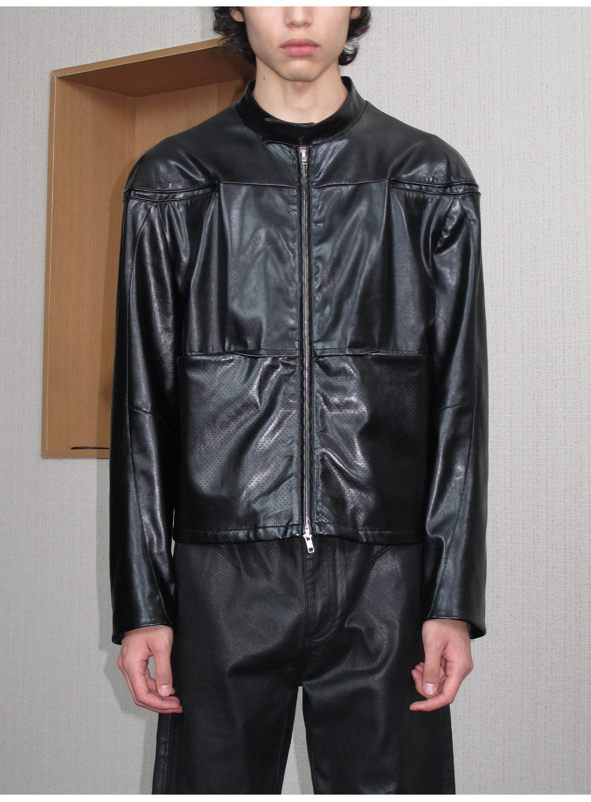 Mesh Leather Jacket