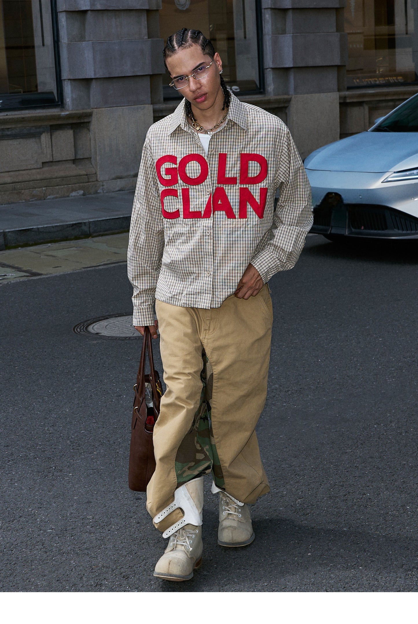 Patchwork Check Shirt