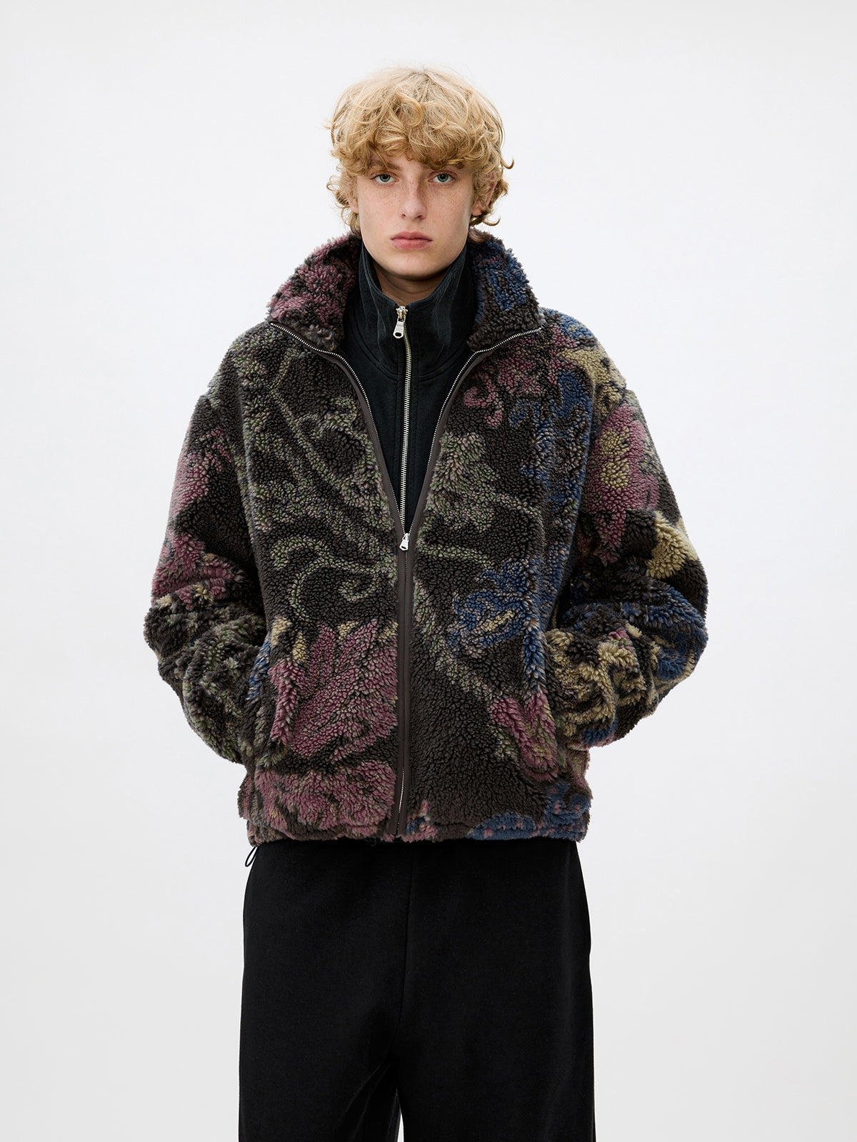 Lambswool Blend Zipper Jacket