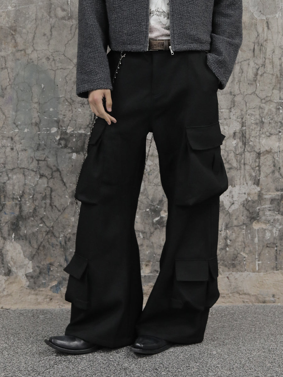 Multi-pocket casual pants