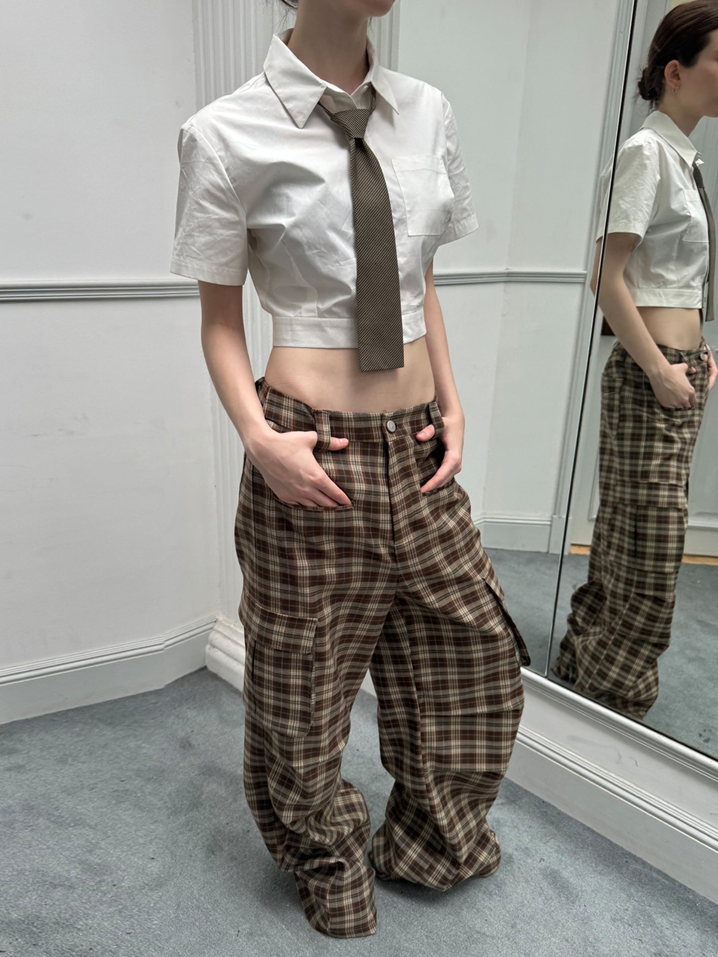 Casual plaid pants