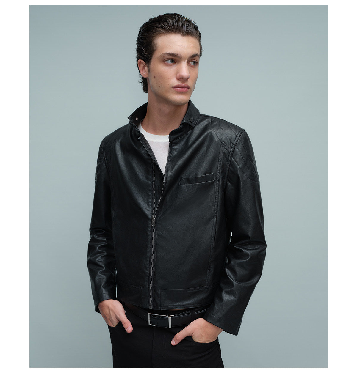 Rider Jacket with Turn-Down Collar
