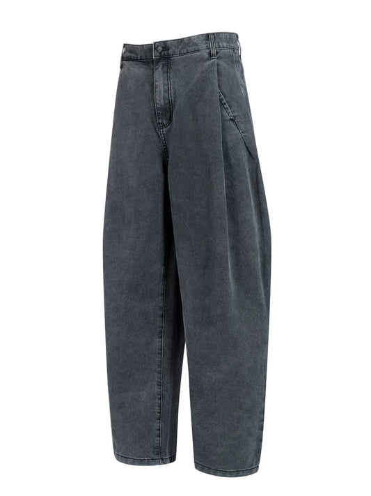 Pure Cotton Wash Straight Leg Pants