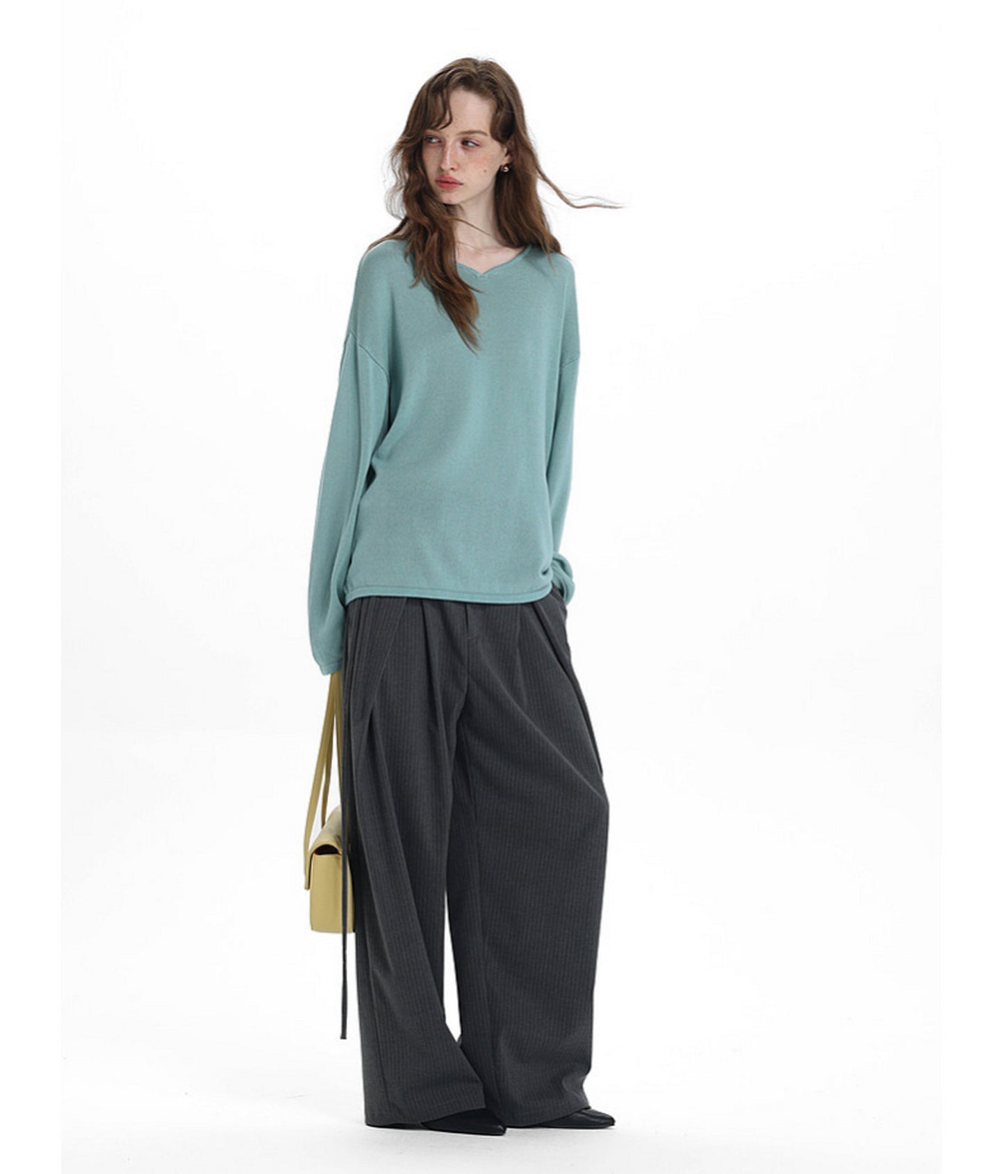 Small V-Neck Knit Shirt