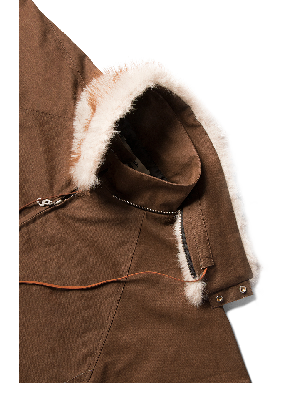 Detachable fur collar jacket