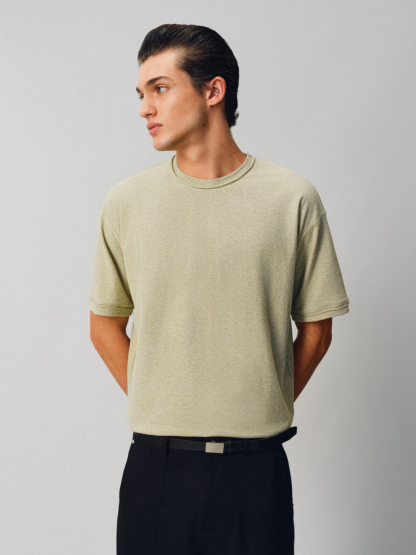 Basic Round-Neck Cotton T-Shirt