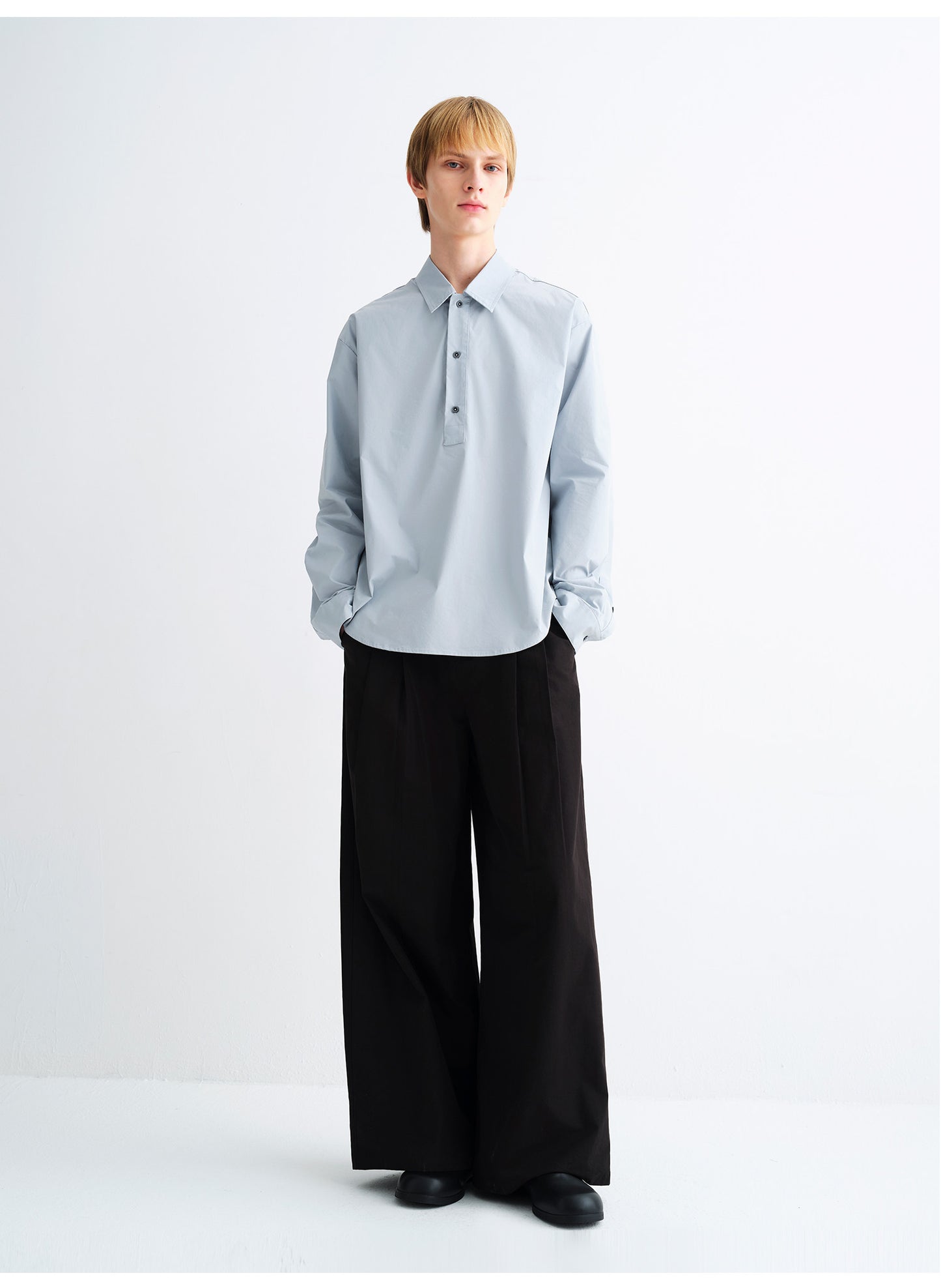 Casual Pants with Elastic Waist and Wide Legs