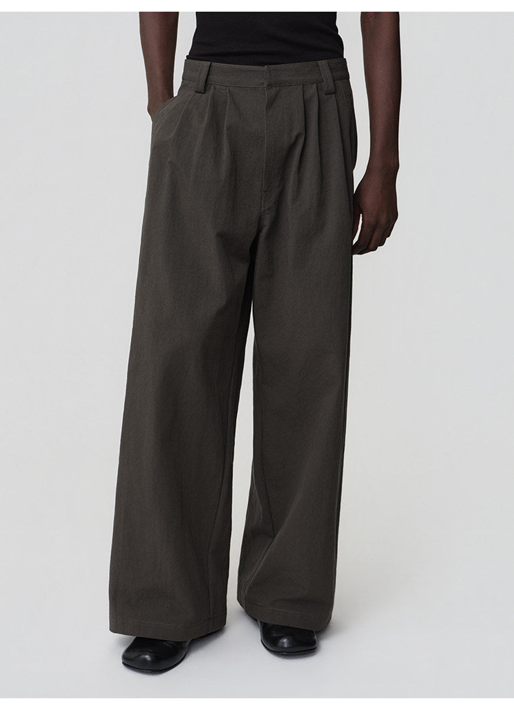 3D Cut A-Line Wide-Leg Pants