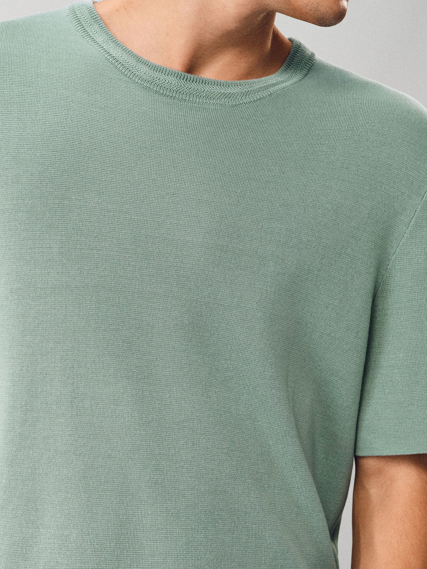 Twist-neck Knit Shirt