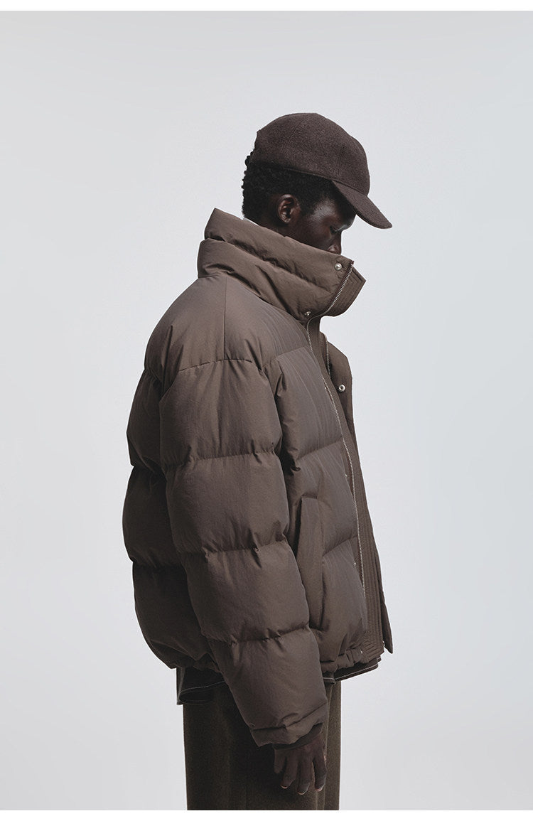 Cotton-Nylon Blend Down Jacket
