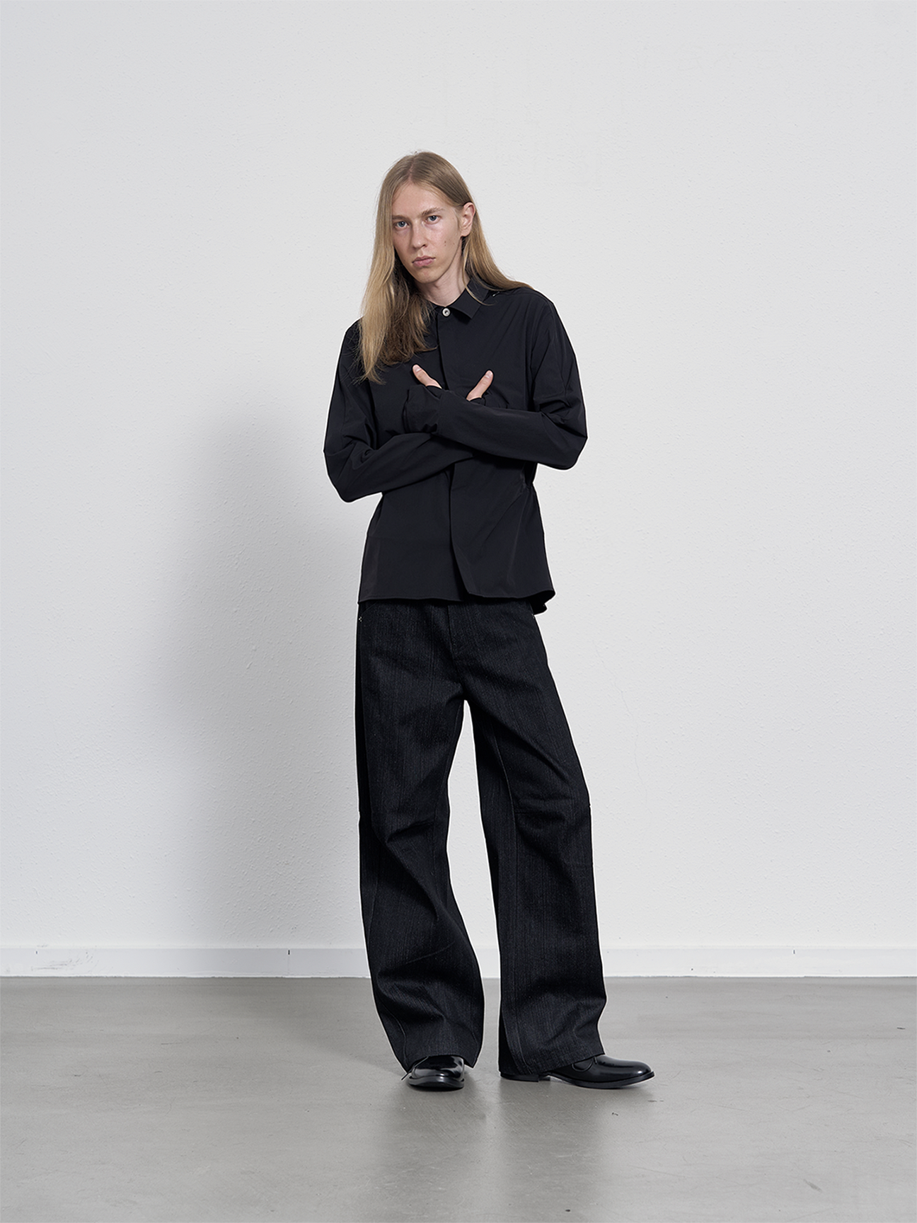 Three-dimensional cutting Denim pants