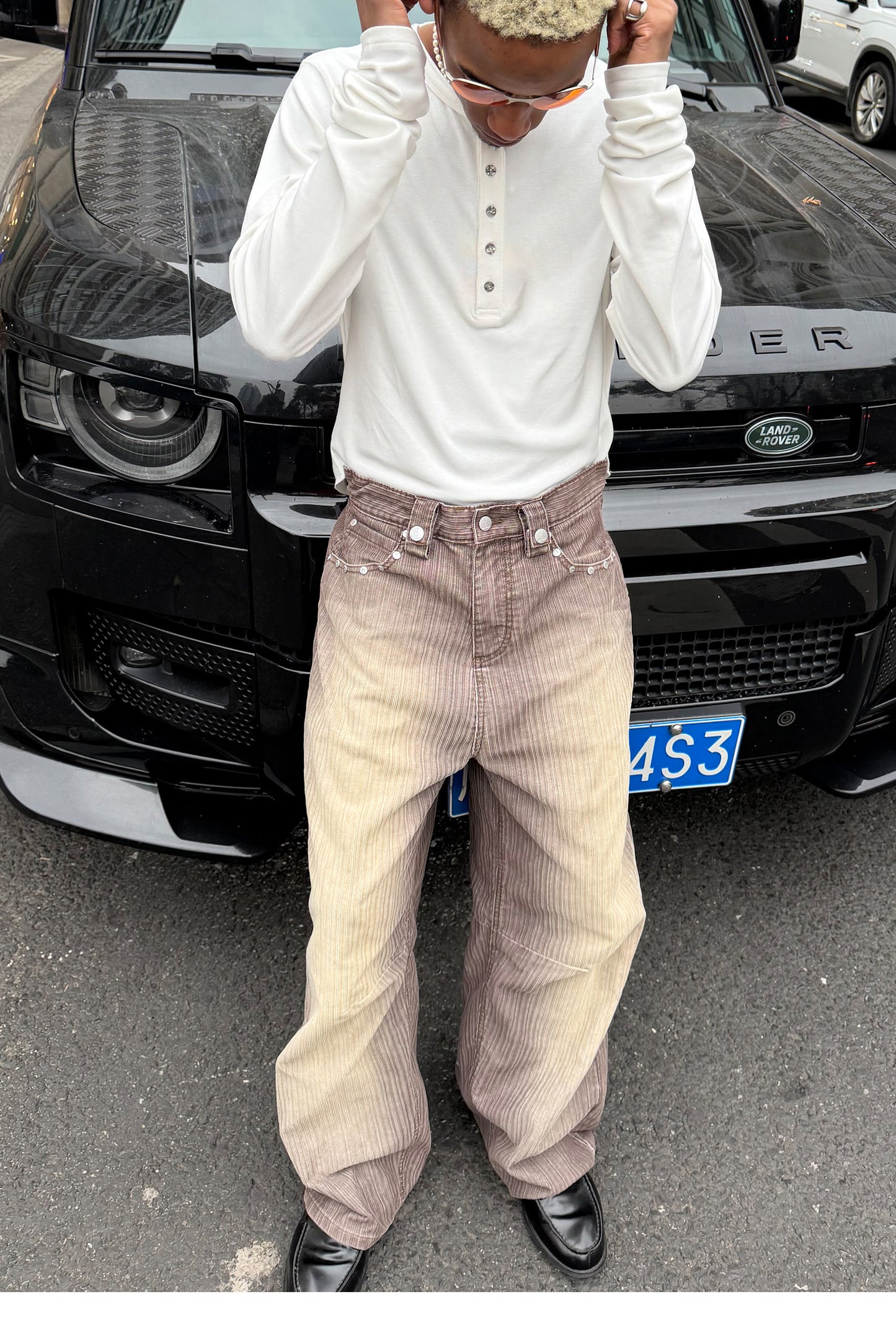 Studded Corduroy Pants