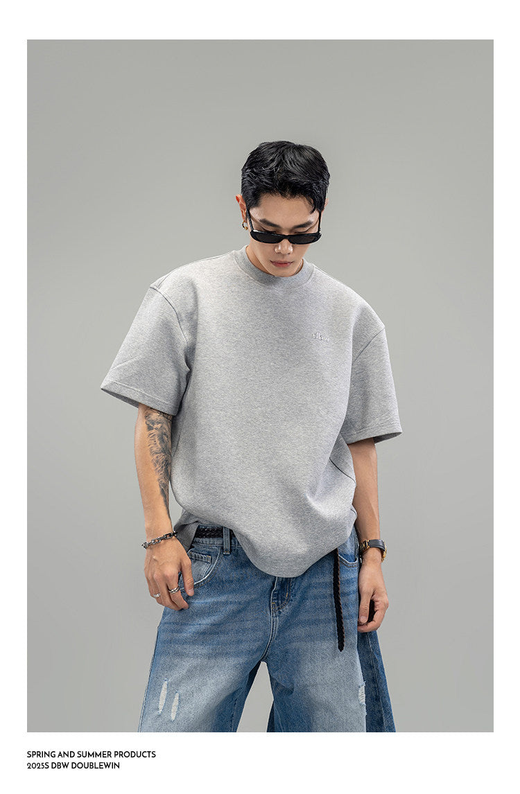 Air Layer Pure Color Loose-Fit T-Shirt