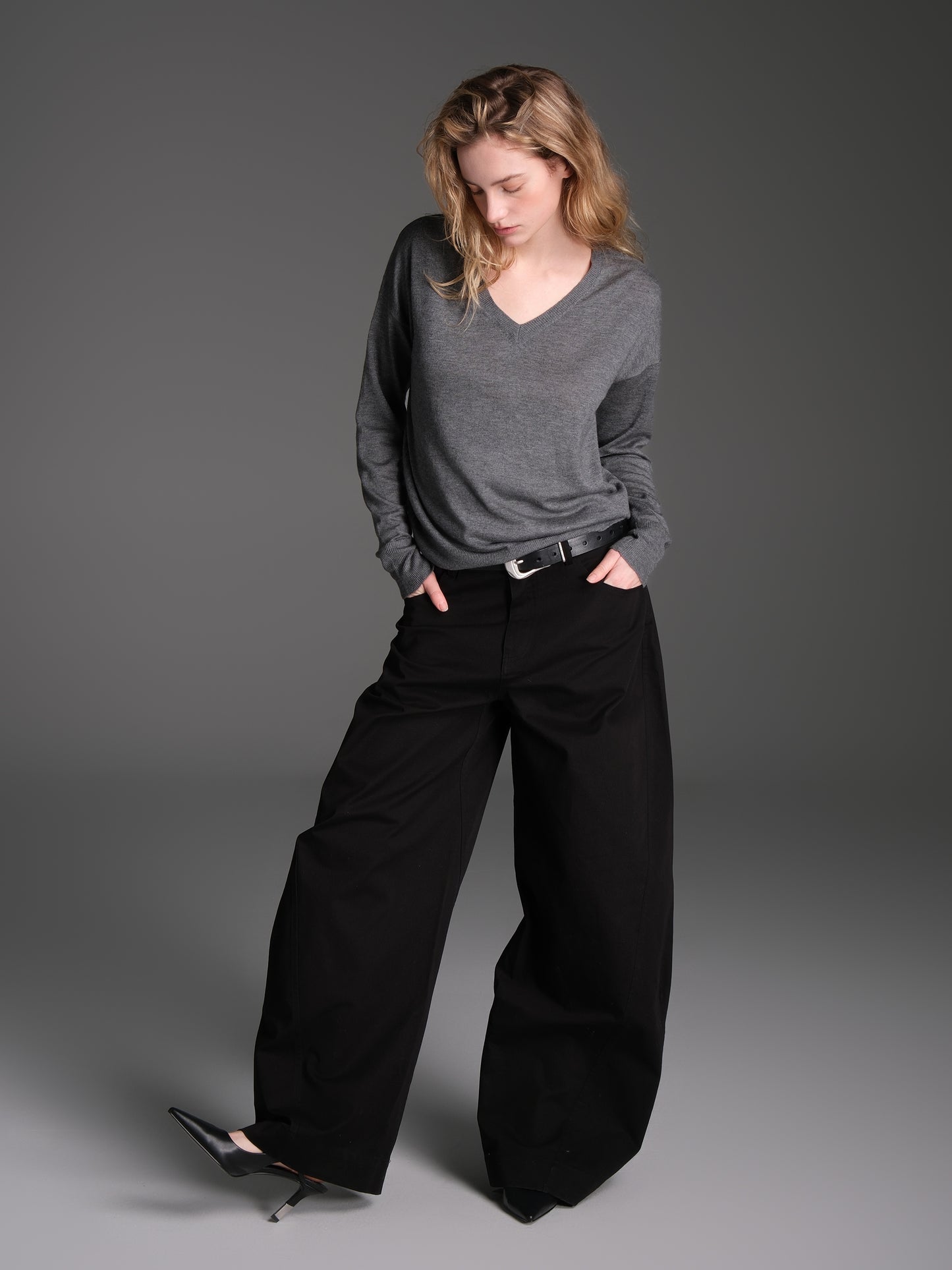 Wide leg casual pants