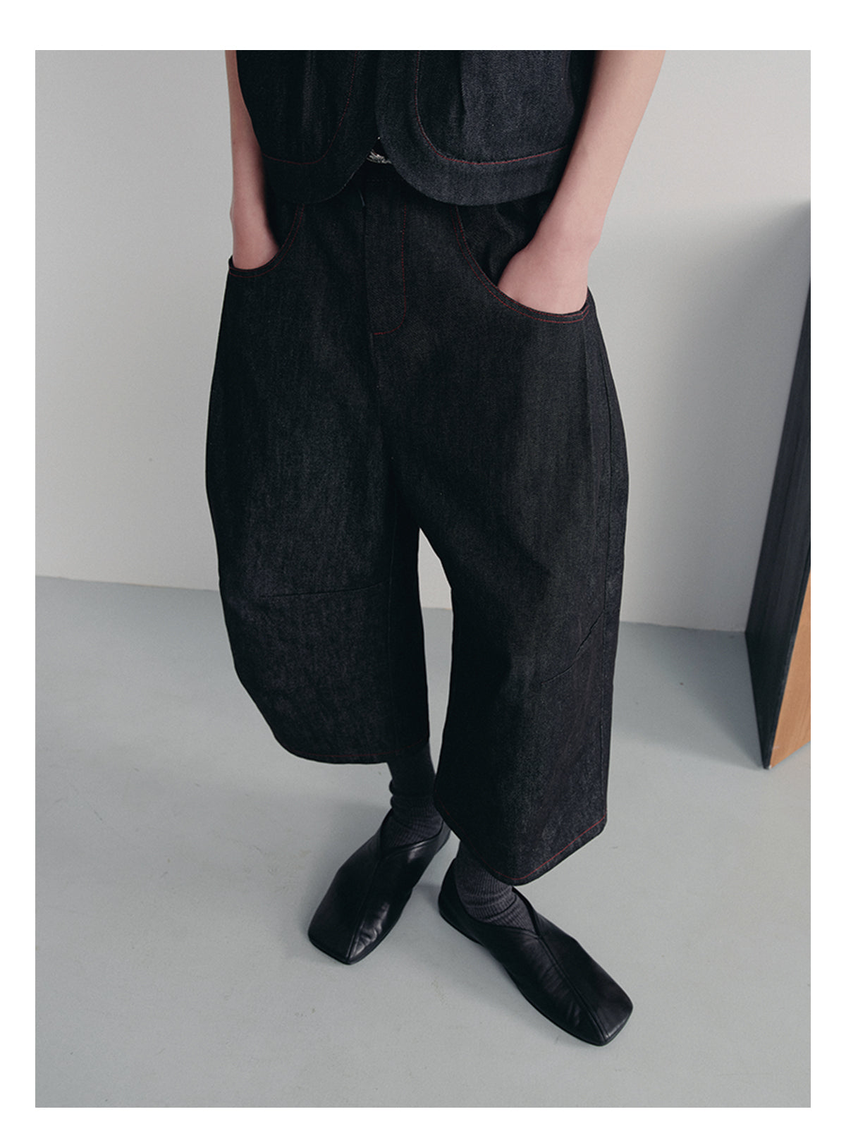 Pleated Original Denim Pants