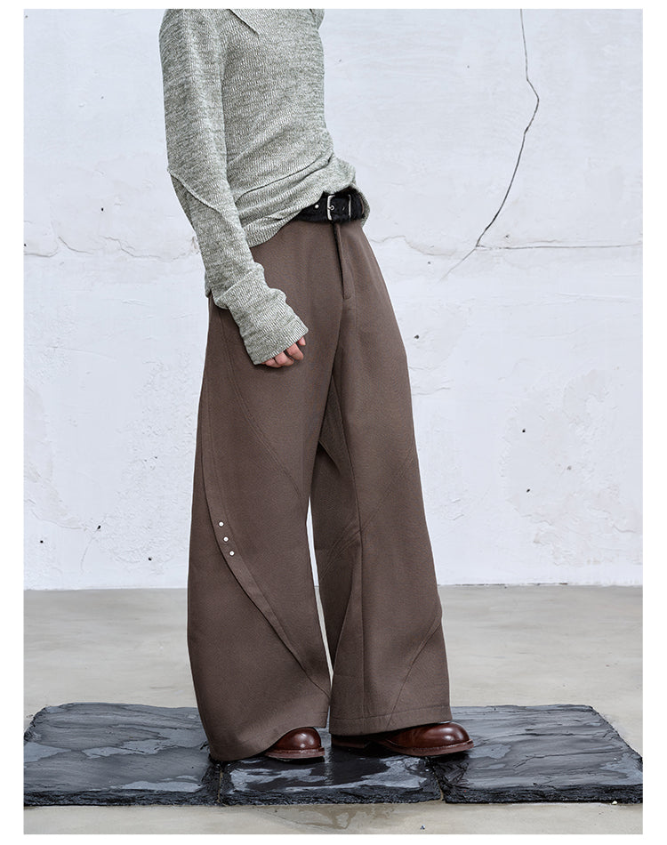 Draped Clean Fit Casual Pants