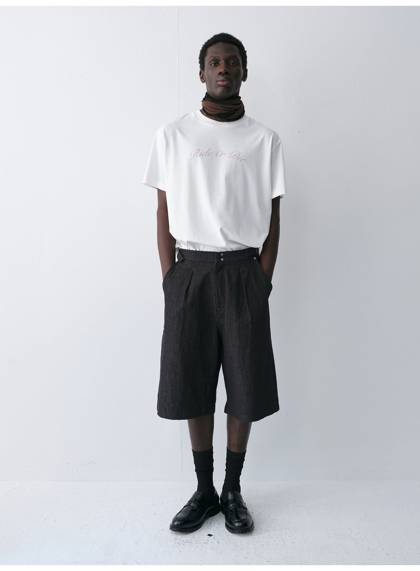 Round-Neck T-Shirt with Alphabet Print