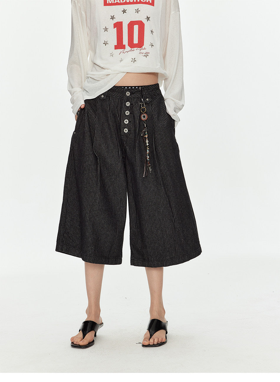 Paris Button Design Shorts