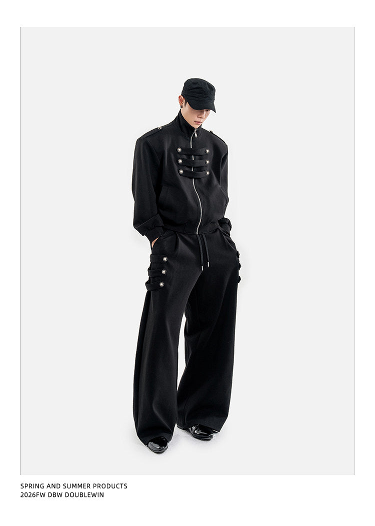 Multifunctional Wide-Shoulder Sweatshirt Set