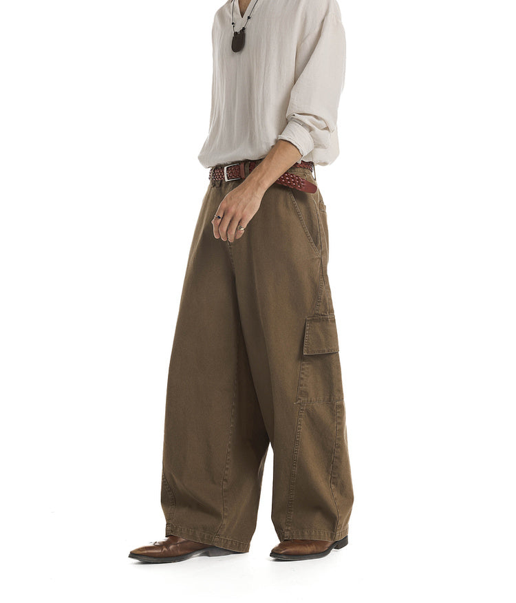 Wide-leg casual pants