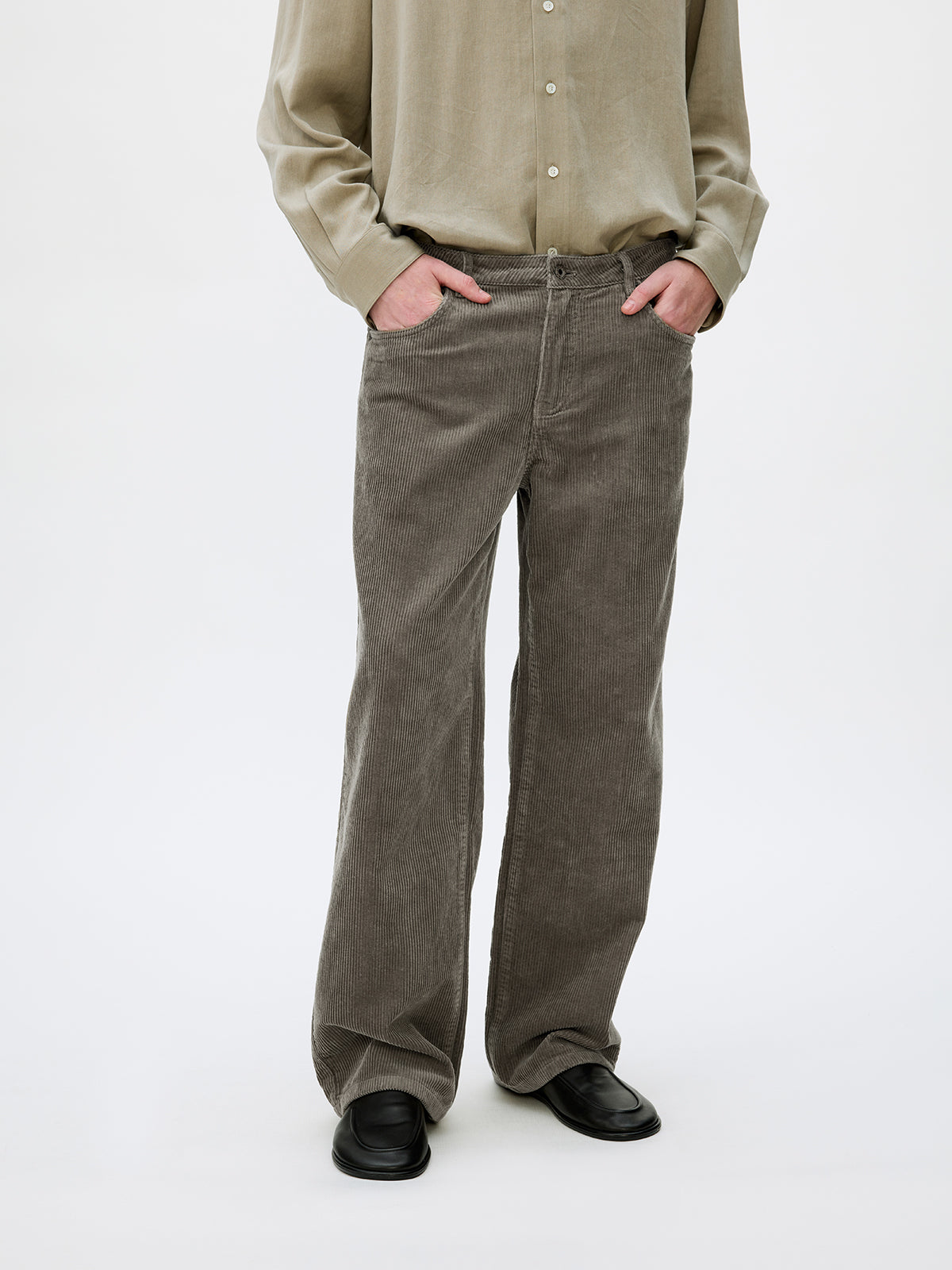 Wash-processed Straight Casual Pants