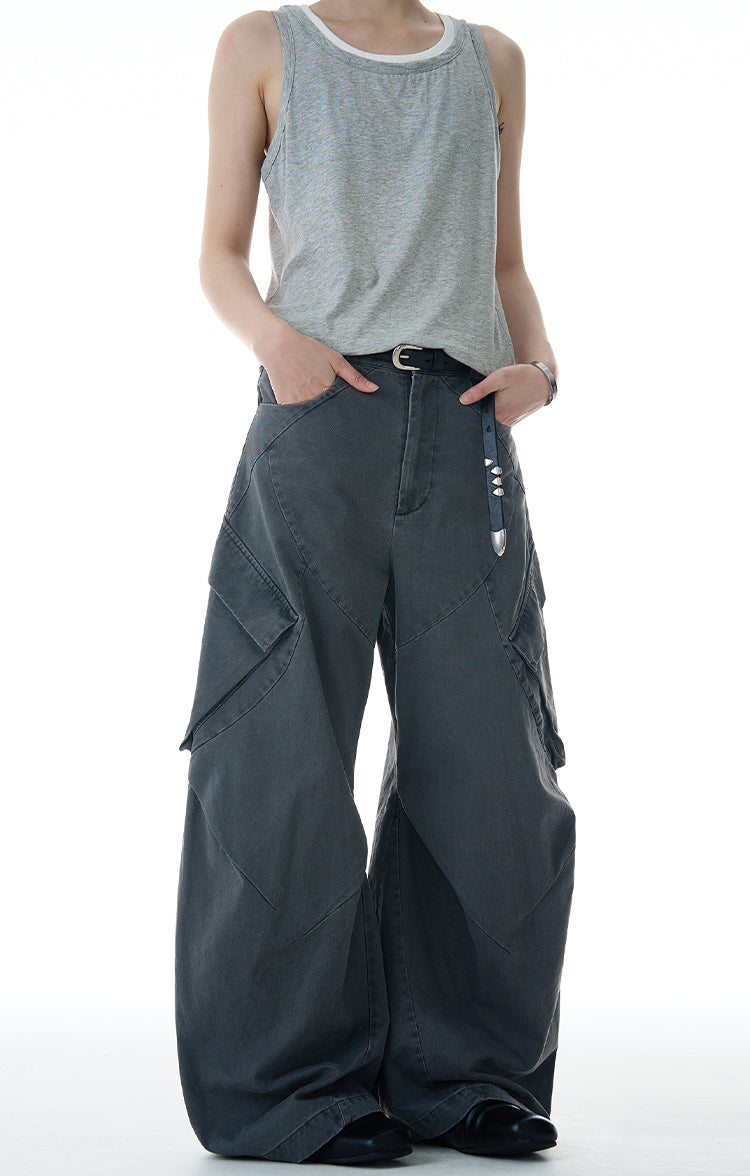 Deconstruction design casual pants