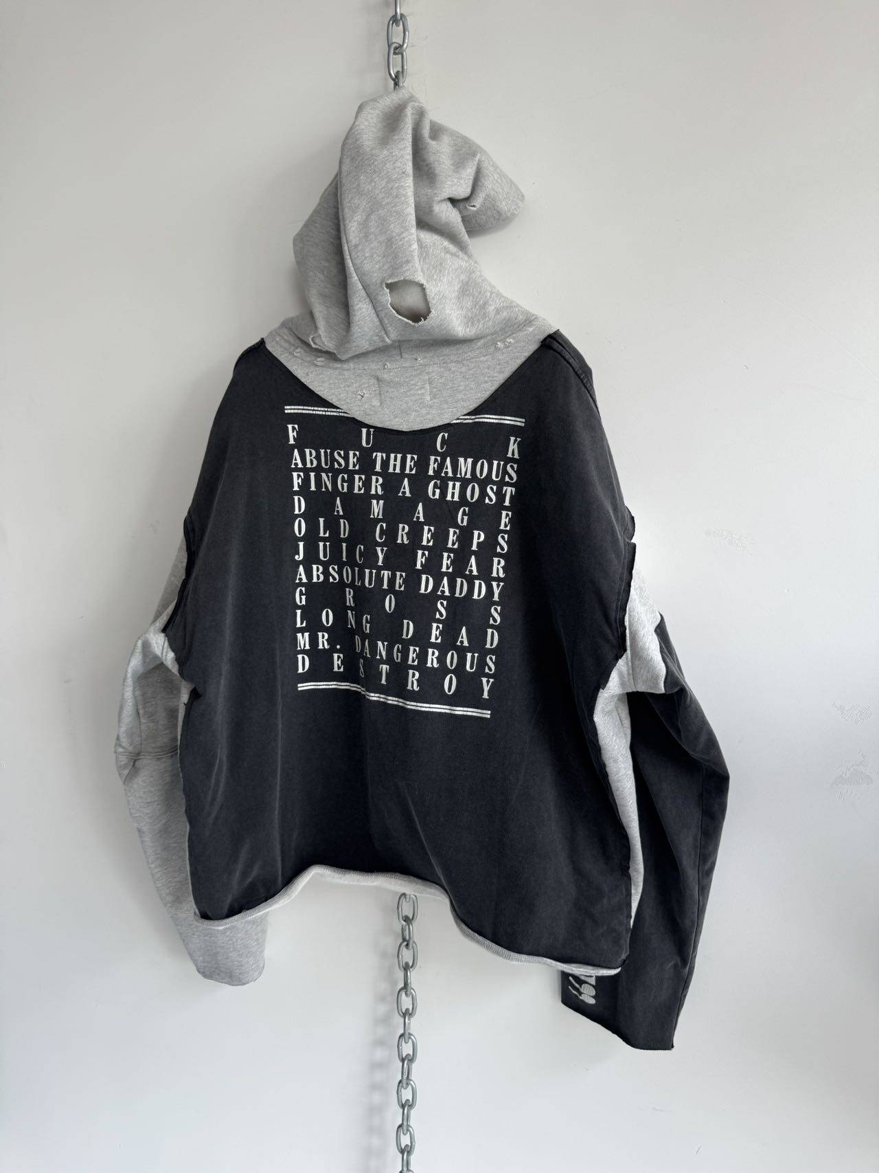 Patchwork Short-Sleeve Hoodie