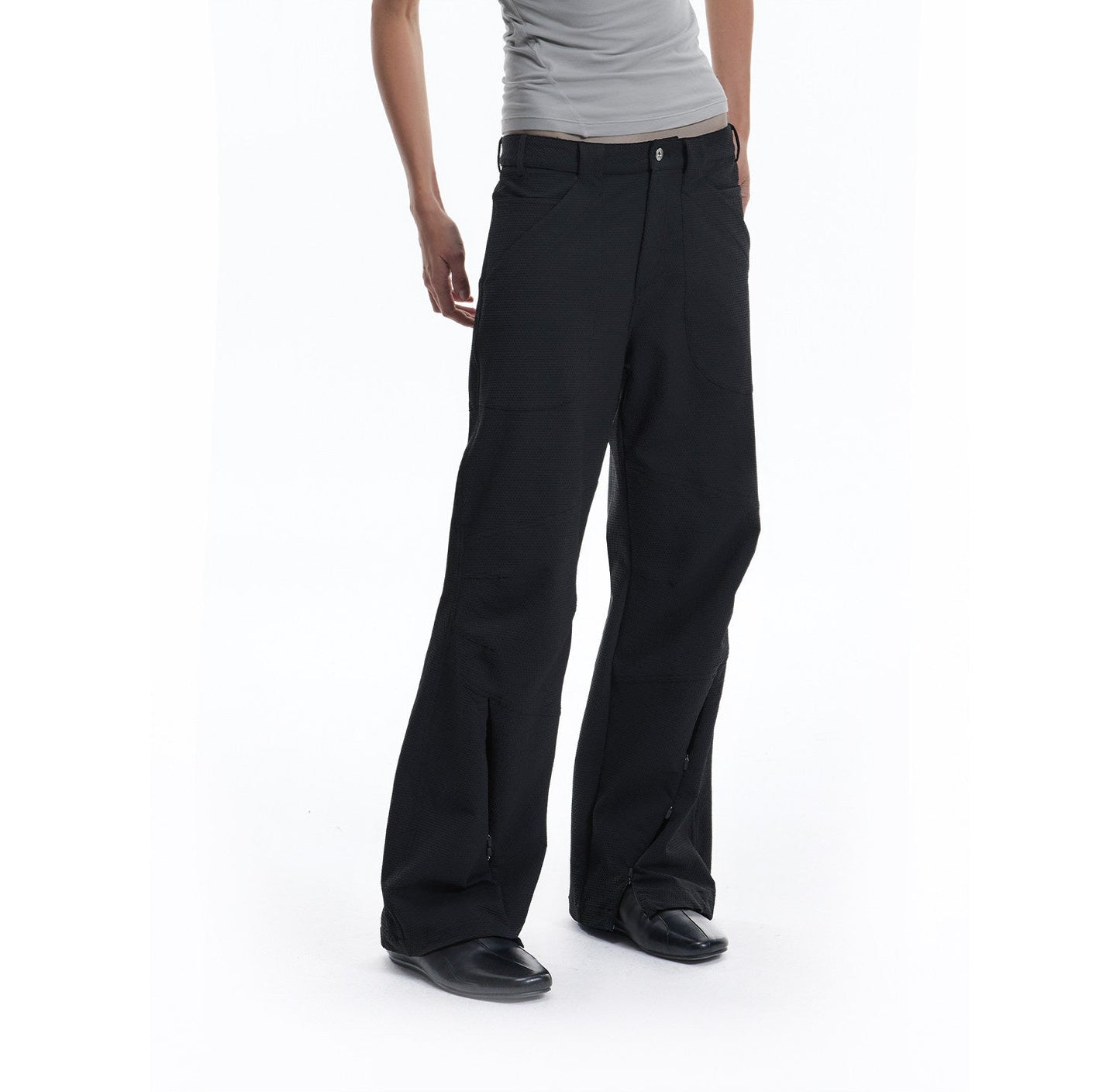 3D-Cut A-Line Casual Pants