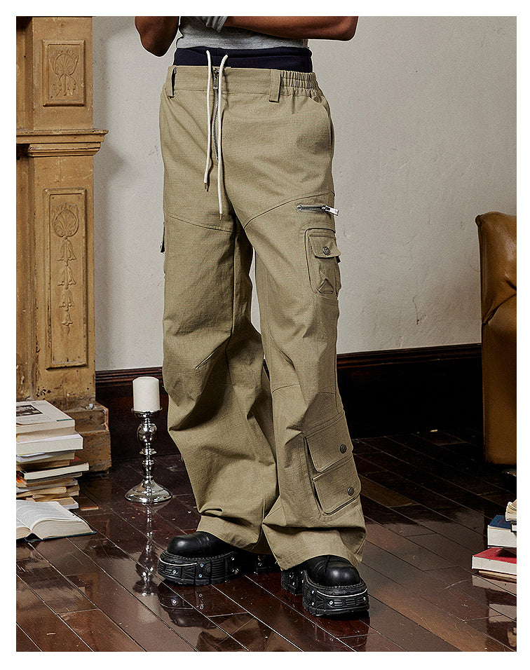 Multi-pocket casual pants