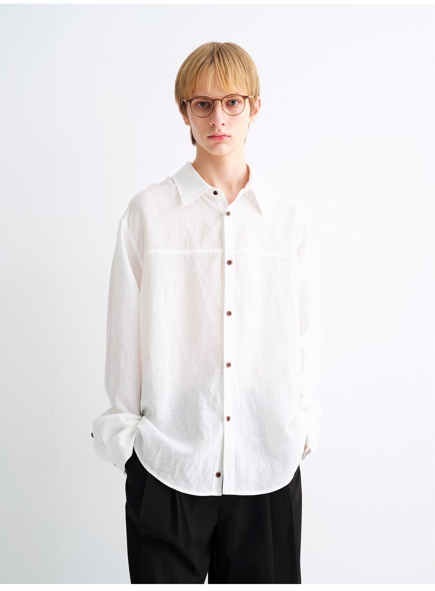 Linen-Blend Relaxed-Fit Shirt