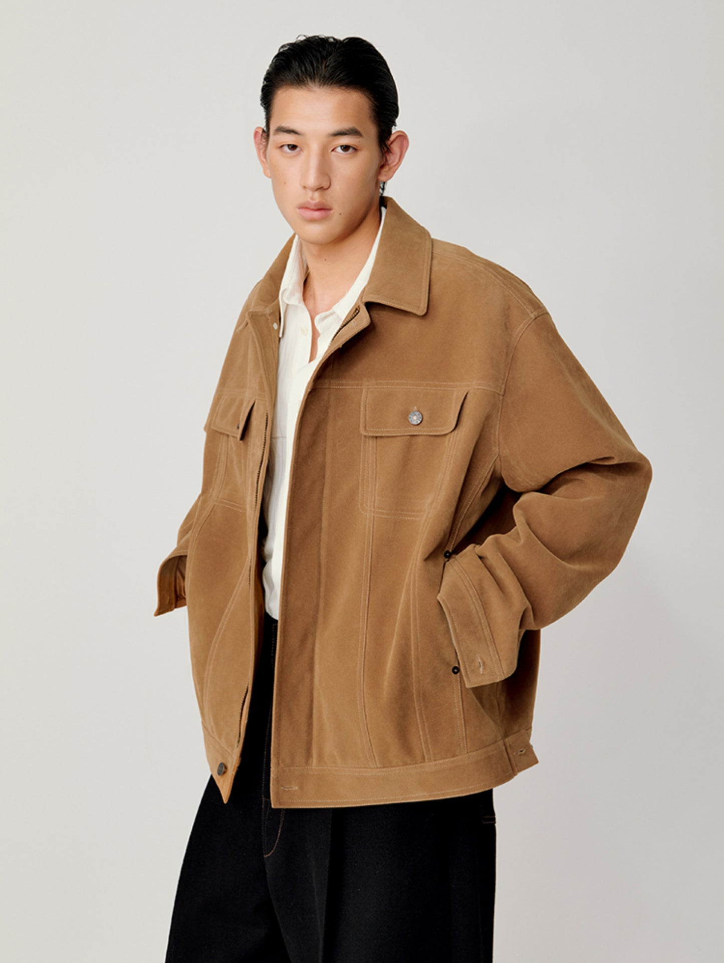 Wide Double Pocket Jacket