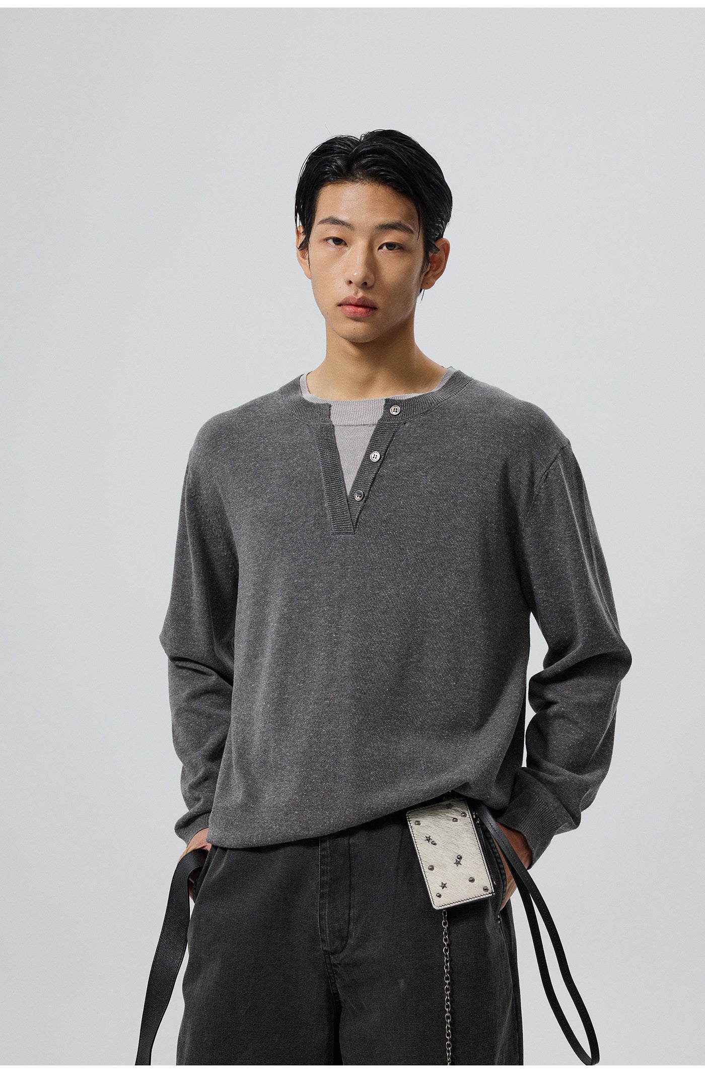 Faux Two-Piece Sweater