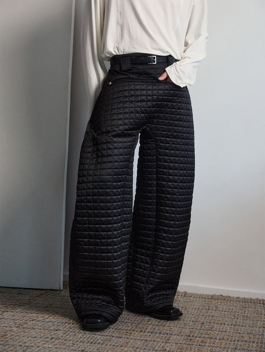 Checkered Cotton Casual Pants