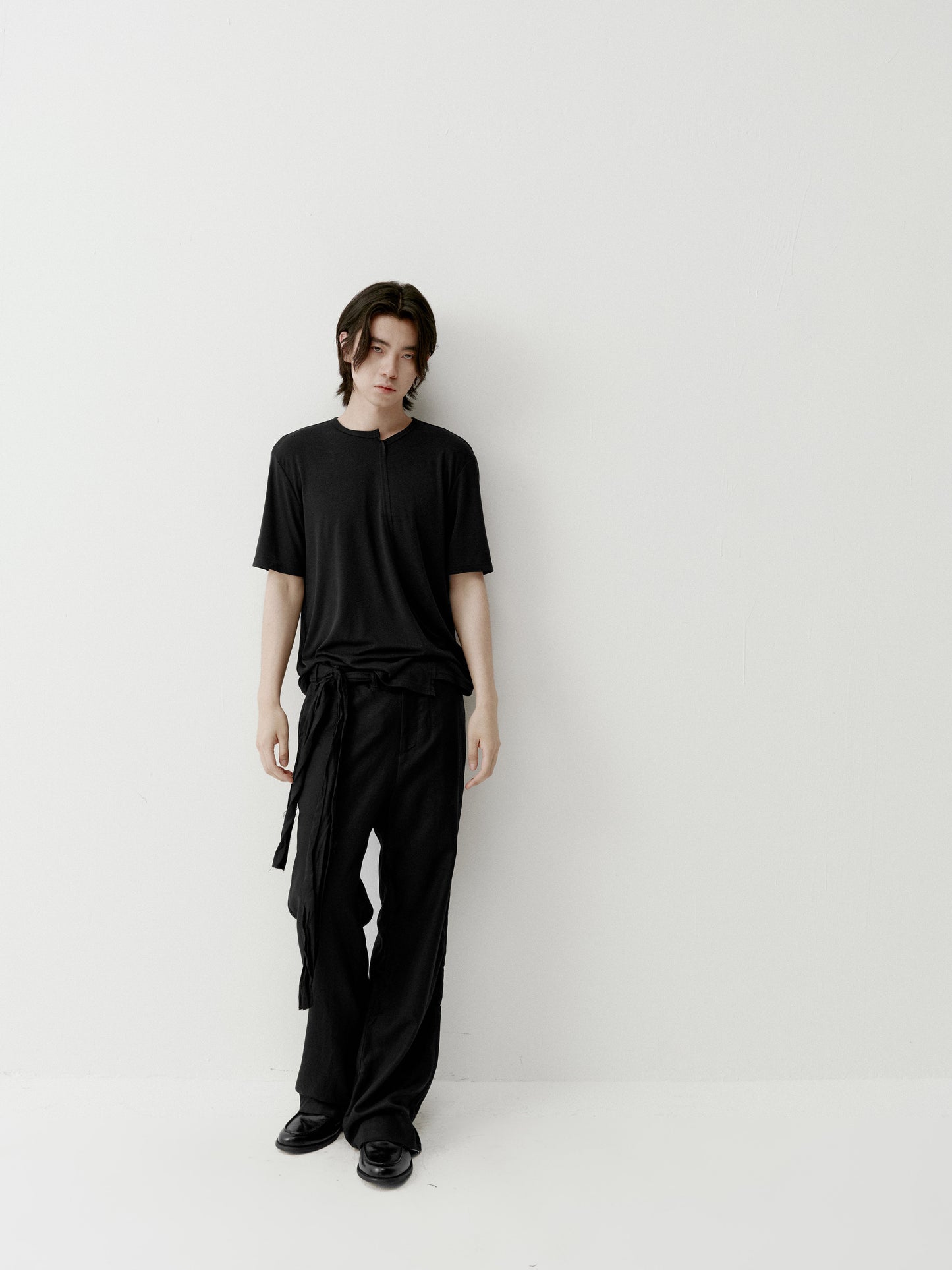 Casual Pants with an Asymmetrical Waistband