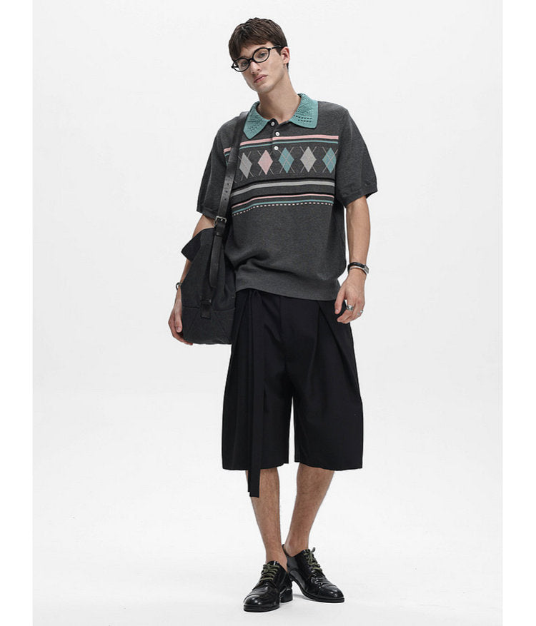 Lightweight knit polo shirt