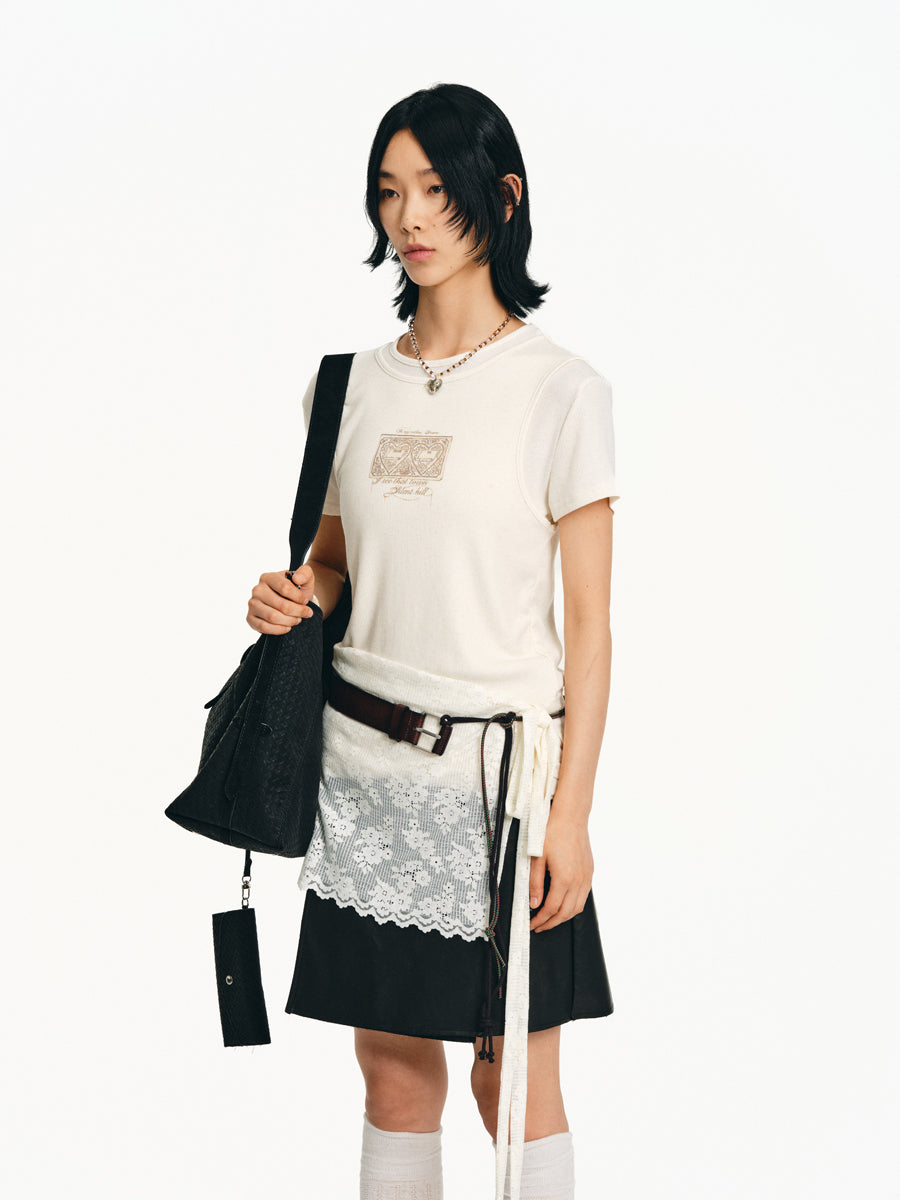 Faux Two-Piece T-Shirt