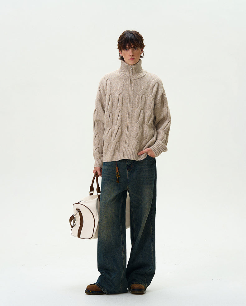 Half turtleneck cardigan