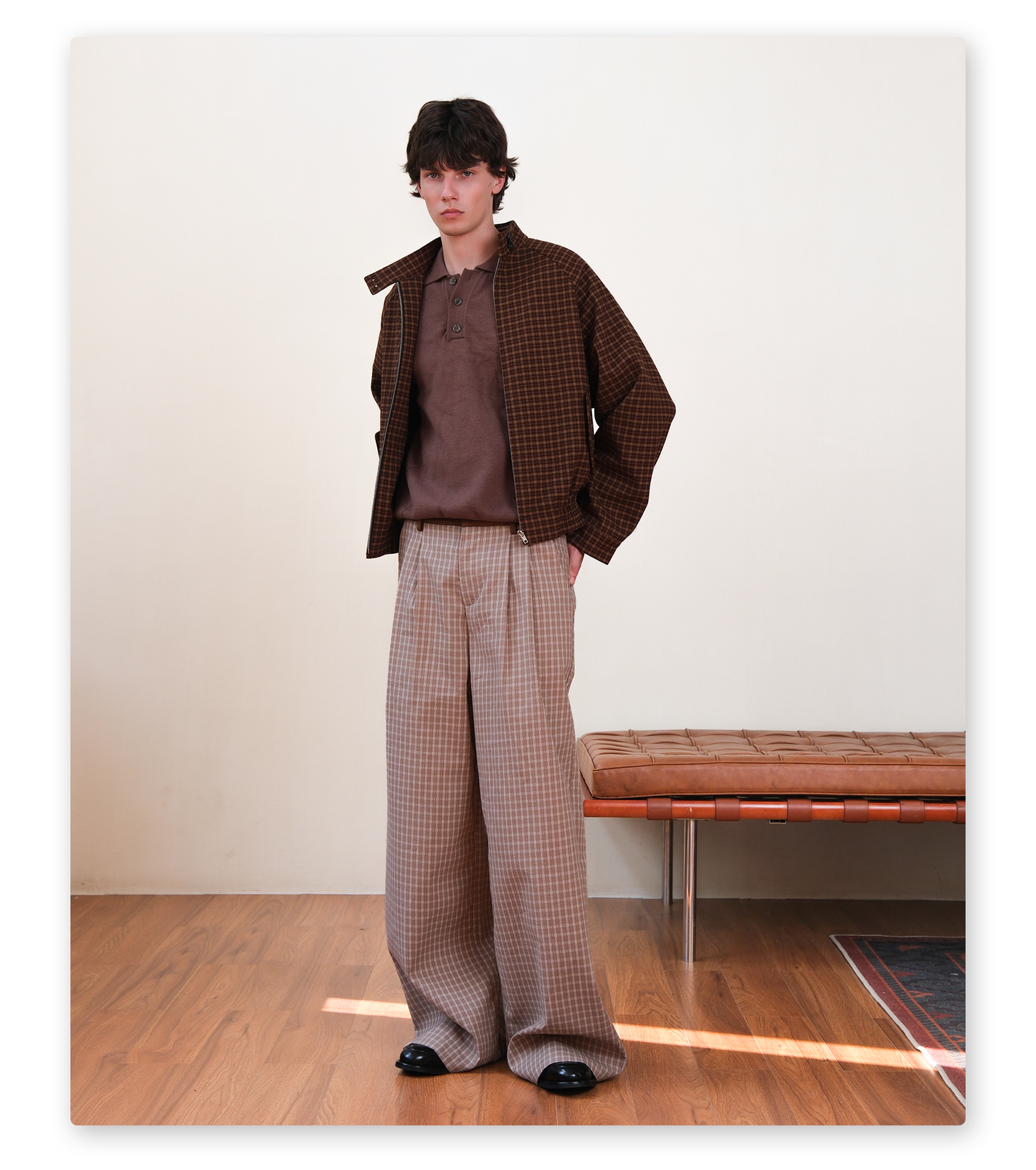 A-line Straight Wide-Leg Pants